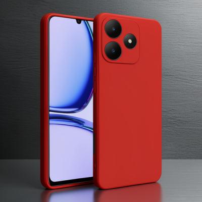 Realme C61 Kılıf First Silikon - Kırmızı