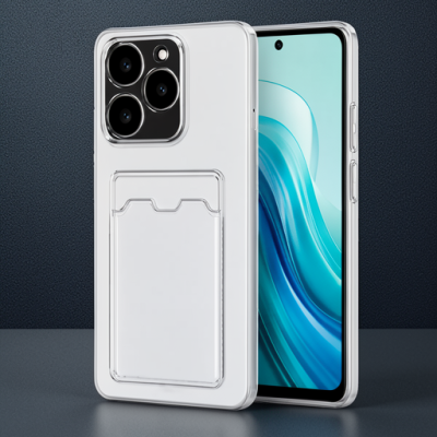 Realme C61 Kılıf Kart Şeffaf Silikon - Şeffaf