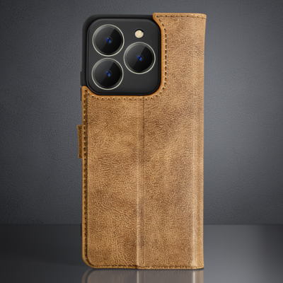 Realme C63 Kılıf Trend S Plus Kapaklı Kılıf - Taba