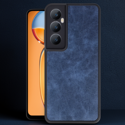 Realme C65 Kılıf Aras Deri Kapak - Lacivert