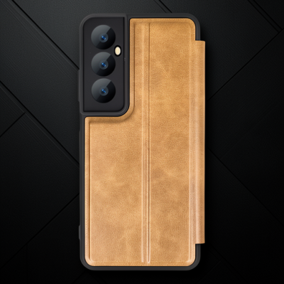 Realme C65 Kılıf Flip Cover - Taba