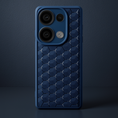 Realme C65 Kılıf Petek Silikon Kapak - Lacivert