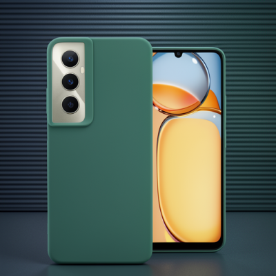 Realme C65 Kılıf Petro Silikon - Koyu Yeşil