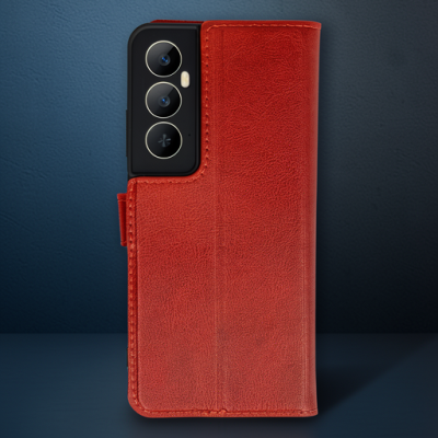 Realme C65 Kılıf Trend S Plus Kapaklı Kılıf - Kırmızı