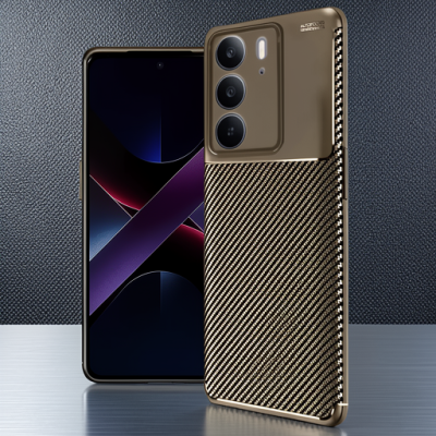 Realme C75 4g Auto Focus Karbon Kapak - Kahverengi