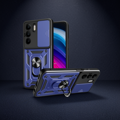 Realme C75 4g Kılıf Pars Lens Yüzüklü Silikon - Lacivert