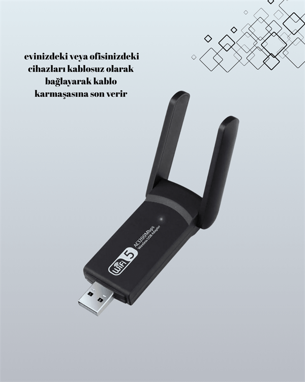 Realtek Chipsetli 5G Destekli Yüksek Hızlı Ağ Adaptörü