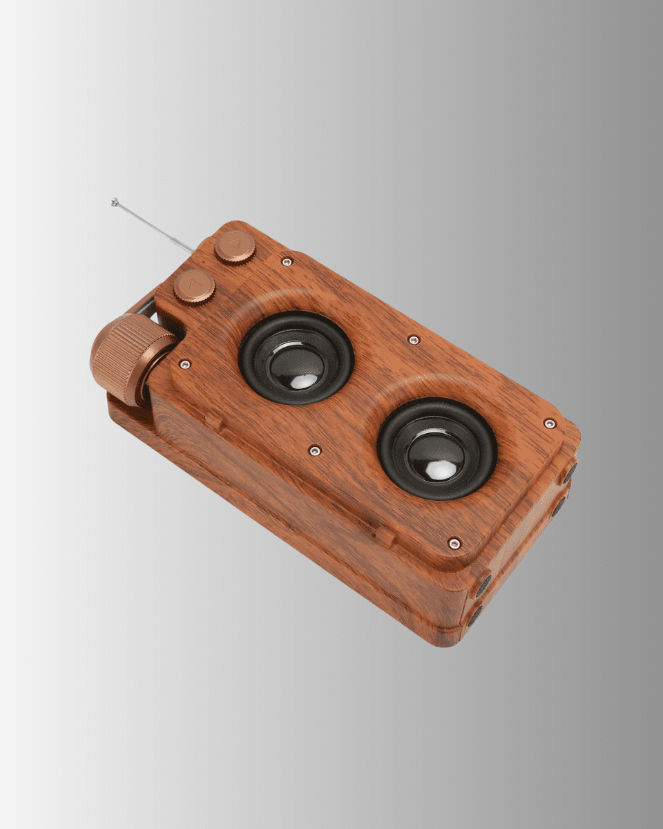 Klasik Görünümlü Bluetooth Hoparlör 360 Derece Stereo ve FM Radyo