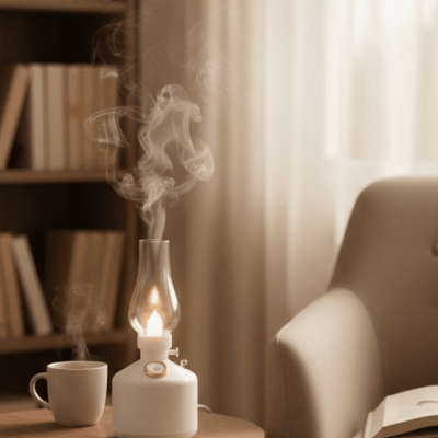 Retro LED Işıklı 1200 mAh Şarjlı Aroma Difüzörü 280 ml Su Kapasiteli