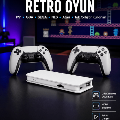 Retro Oyun Konsolu – 20.000 Yüklü Oyun