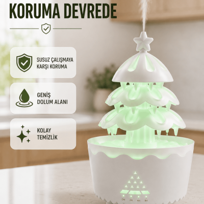 RGB Aydınlatmalı Şans Ağacı Aromaterapi Difüzörü 250 ML Hava Nemlendirici