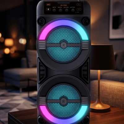RGB Işıklı Bluetooth Hoparlör Kablosuz Taşınabilir Stereo Speaker