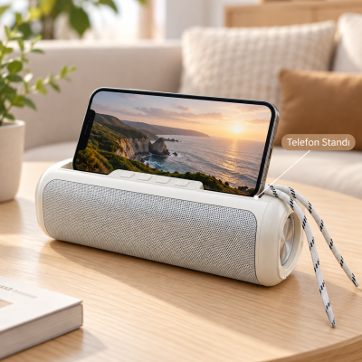 RGB Işıklı Bluetooth Kablosuz Hoparlör TWS Stereo Destekli USB ve TF Kart Girişli