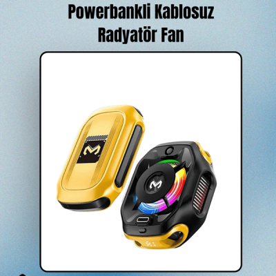 RGB Işıklı Girdap Fanlı Mobil Soğutucu | Manyetik Montaj | Type-C Girişli