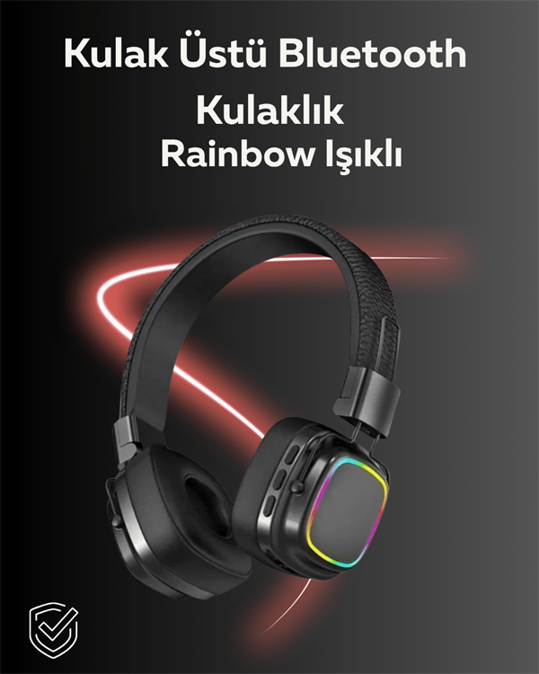 RGB Işıklı Katlanabilir Bluetooth 5.3 Kulak Üstü Kulaklık
