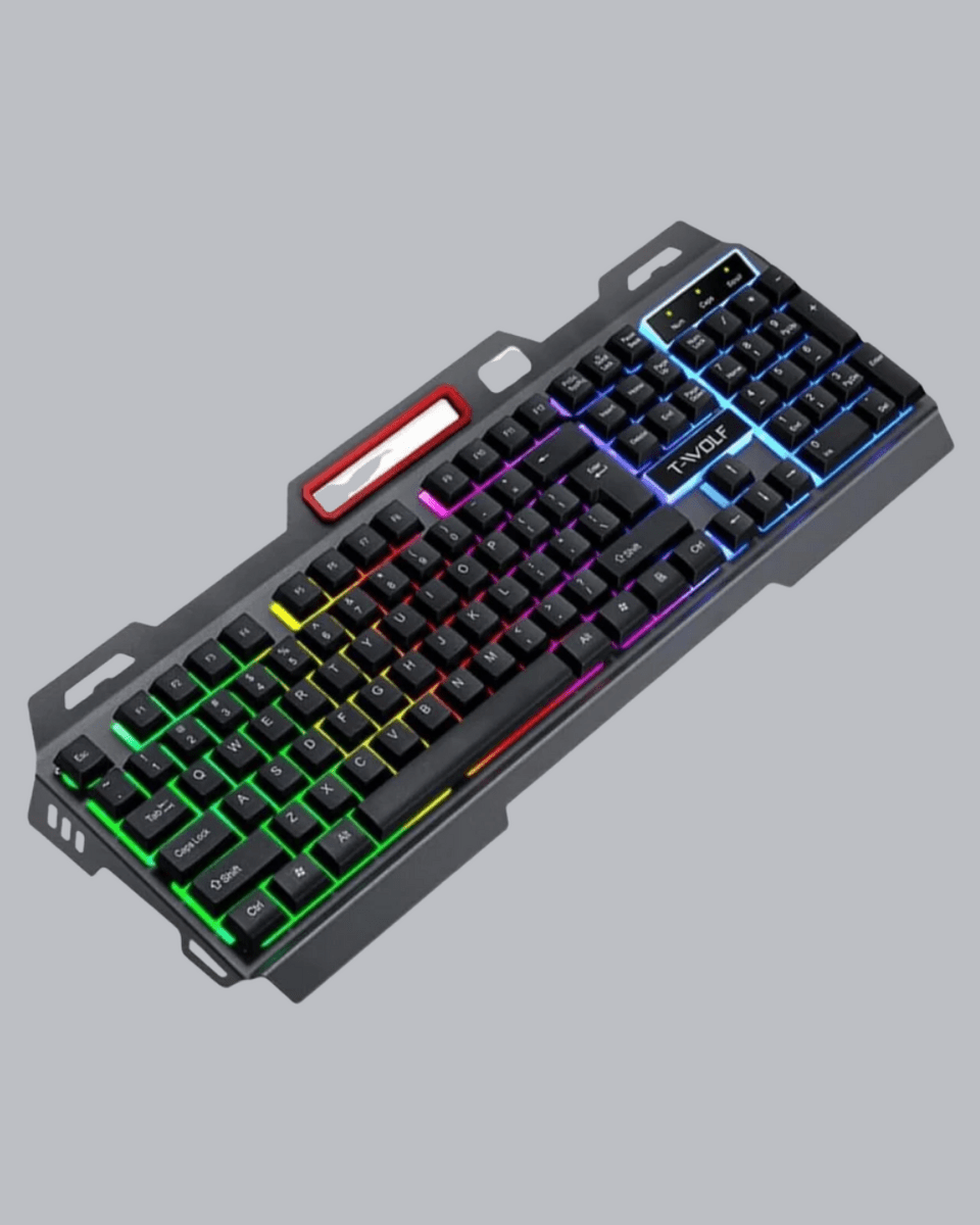 Profesyonel Oyuncu Klavye Mouse Seti – RGB Işıklı, Türkçe Q, DPI Ayarlı, Dayanıklı Gövde