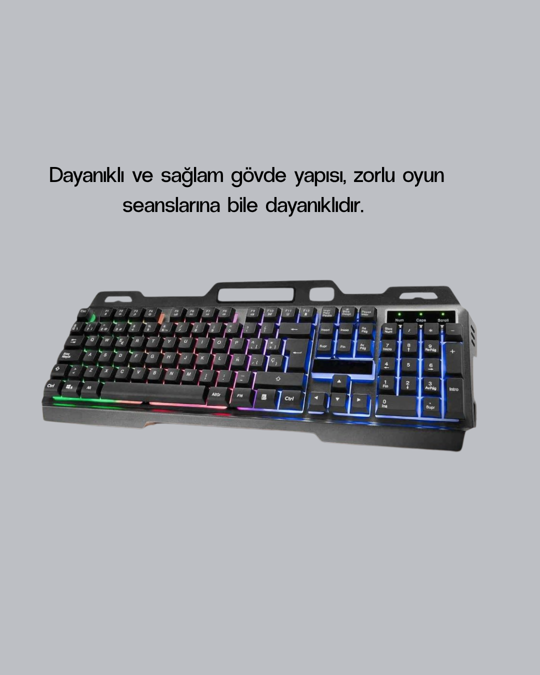 Profesyonel Oyuncu Klavye Mouse Seti – RGB Işıklı, Türkçe Q, DPI Ayarlı, Dayanıklı Gövde