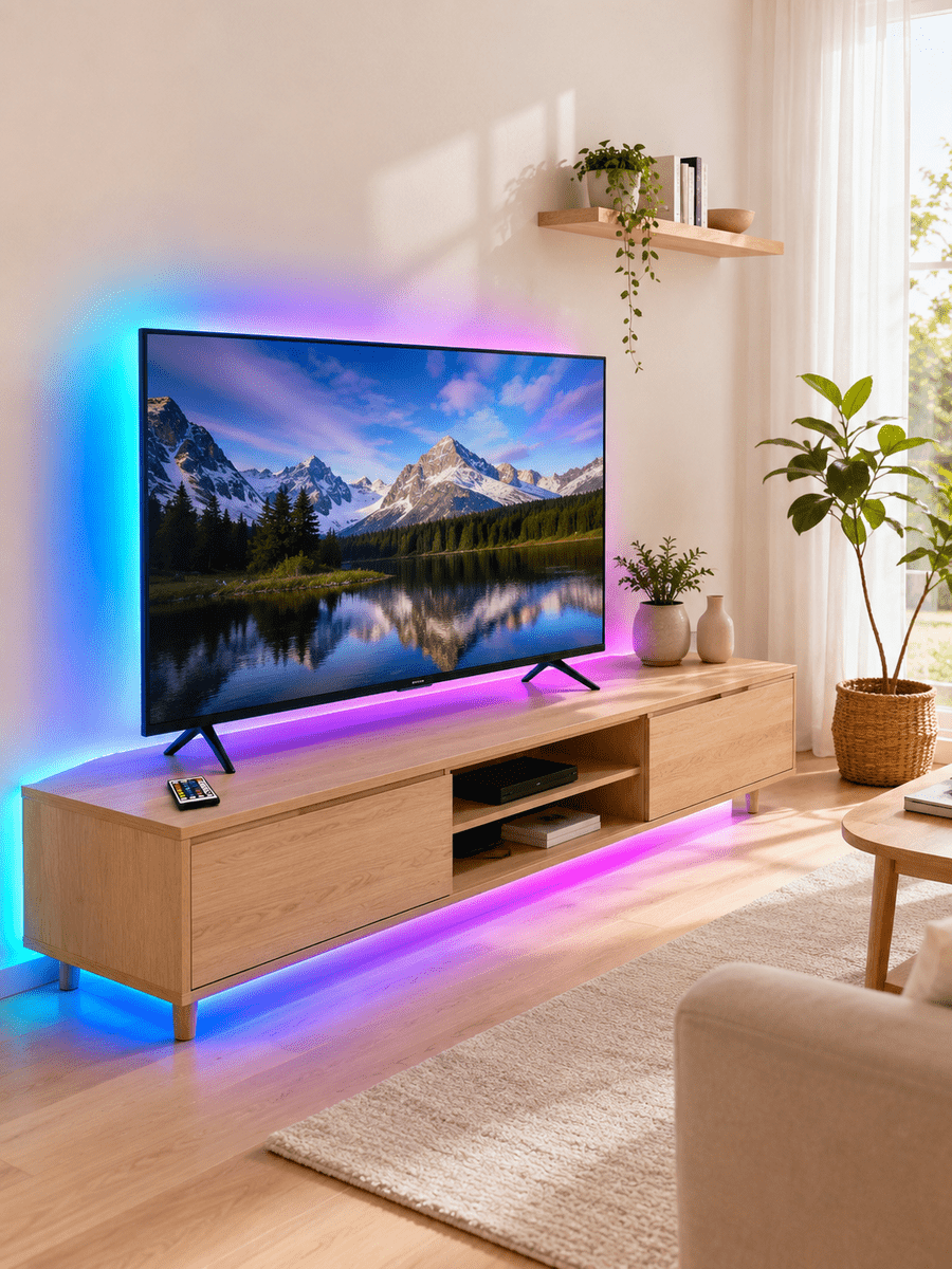 5M RGB Şerit LED Seti 12V 2835 SMD Kumandalı Ev Oda ve Dekoratif Ambiyans Aydınlatma