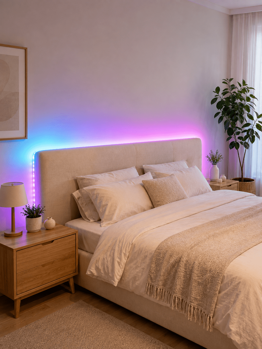 5M RGB Şerit LED Seti 12V 2835 SMD Kumandalı Ev Oda ve Dekoratif Ambiyans Aydınlatma