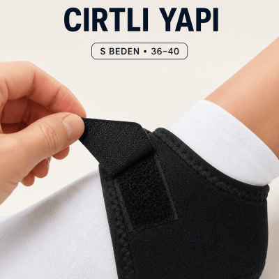 S Beden Cırtlı Topuk Çorabı Ayarlanabilir Topuk ve Ayak Bileği Destekleyici
