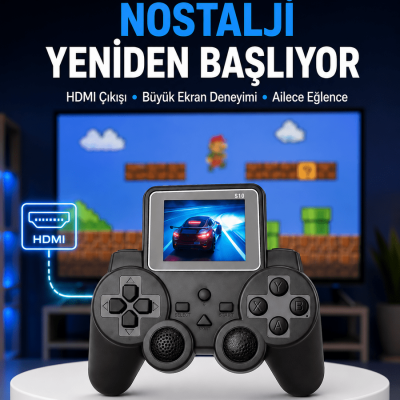 S10 Gamepad HDMI TV Bağlantılı 520 Klasik Retro Oyun 2025 Seri Orijinal Yeni Nesil