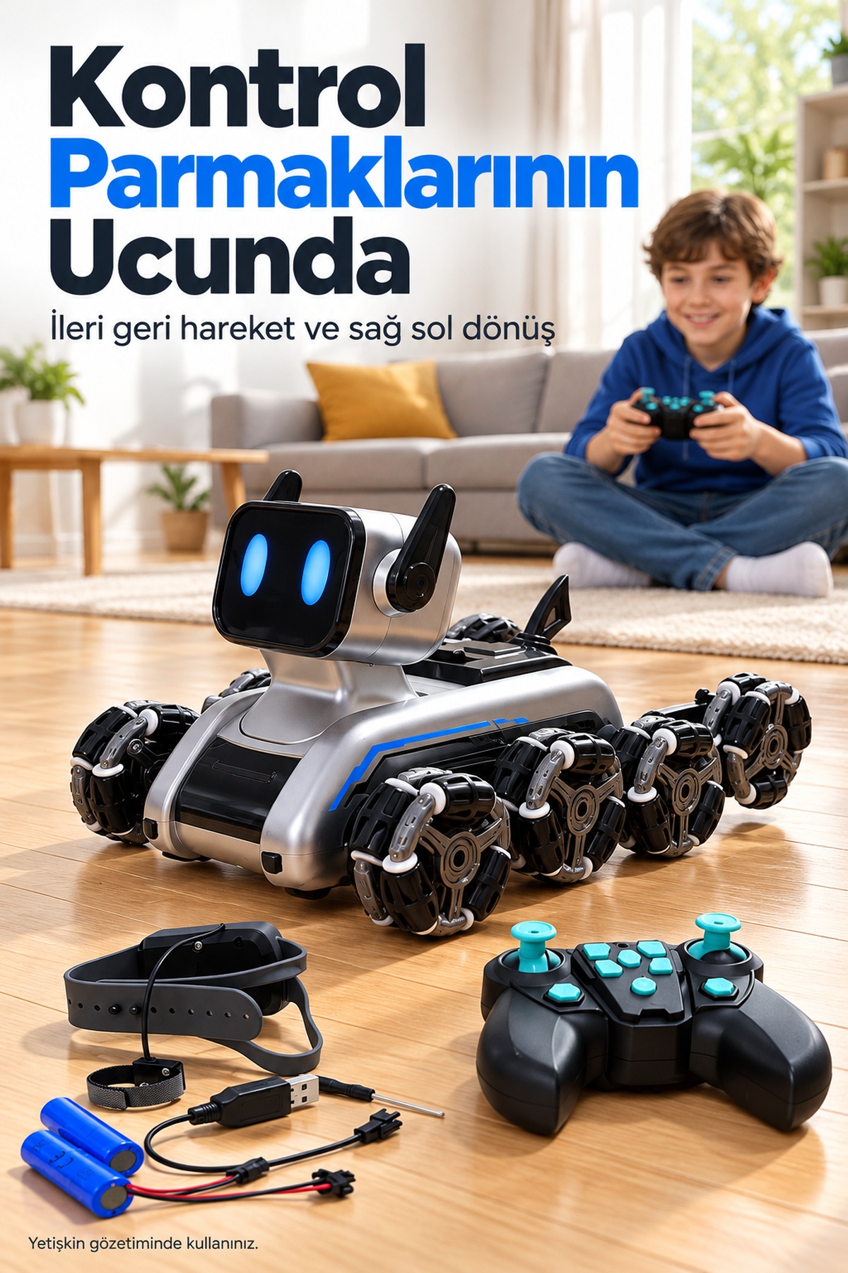 El Hareketleriyle Kontrol Edilen Kumandalı Robot Köpek