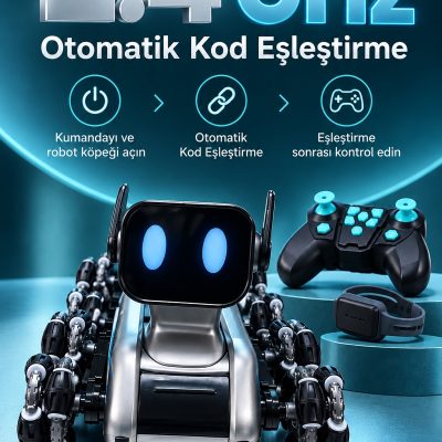 El Hareketleriyle Kontrol Edilen Kumandalı Robot Köpek