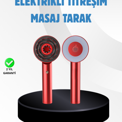 Saç Büyüme Destekleyici Elektrikli Masaj Tarak LED ve Titreşimli