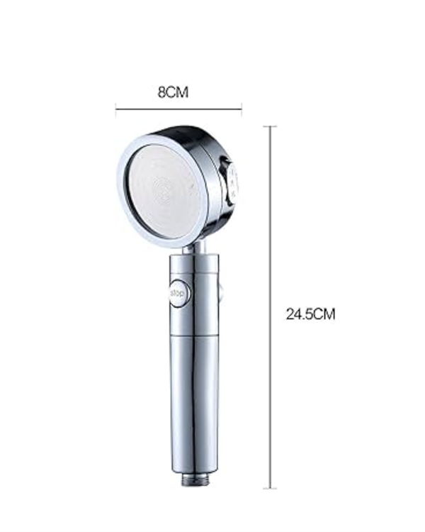 Sağlam Metal Hortum Bağlantılı, 360° Hareketli Duş Başlığı