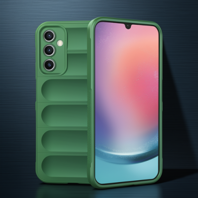 Samsung A36 Kılıf Optimum Silikon - Koyu Yeşil