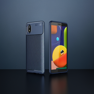 Samsung Galaxy A01 Core Kılıf Auto Focus Karbon Kapak - Lacivert