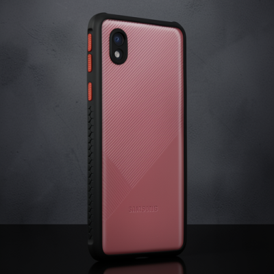 Samsung Galaxy A01 Core Kılıf Miami Şeffaf Silikon - Siyah