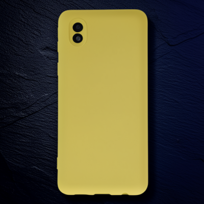 Samsung Galaxy A01 Core Kılıf Nano İçi Kadife Silikon - Sarı