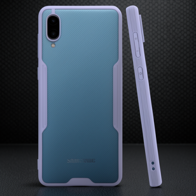 Samsung Galaxy A02 Kılıf Platin Silikon - Lila