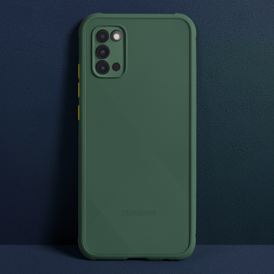Samsung Galaxy A02s Kılıf Miami Şeffaf Silikon - Koyu Yeşil