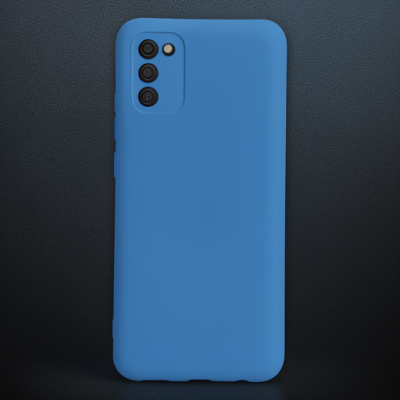 Samsung Galaxy A02s Kılıf Nano İçi Kadife Silikon - Mavi