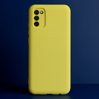 Samsung Galaxy A02s Kılıf Nano İçi Kadife Silikon - Sarı
