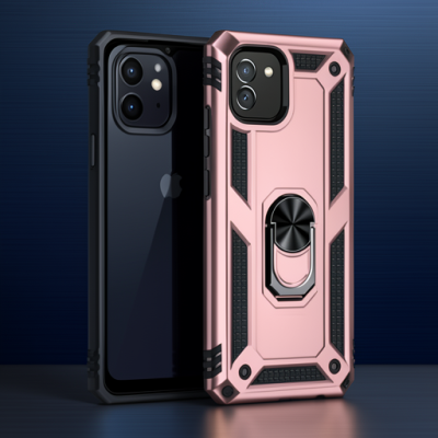 Samsung Galaxy A03 Kılıf Sofya Yüzüklü Silikon Kapak - Rose