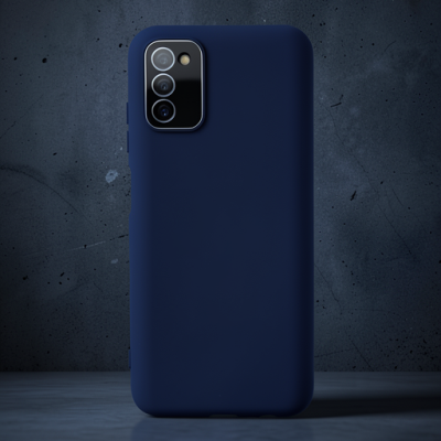 Samsung Galaxy A03s Kılıf Lansman Glass Kapak - Lacivert