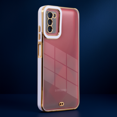 Samsung Galaxy A03s Kılıf Liva Lens Silikon - Lila