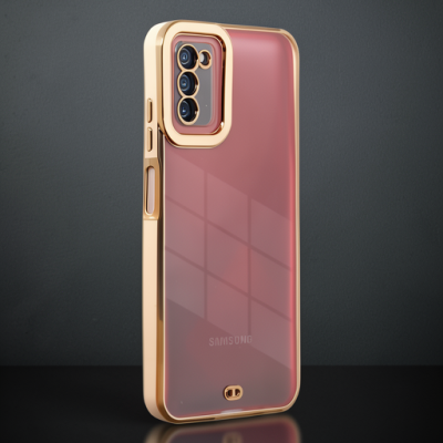 Samsung Galaxy A03s Kılıf Liva Lens Silikon - Rose