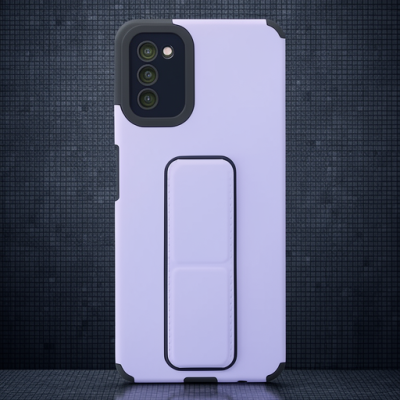 Samsung Galaxy A03s Kılıf Mega Standlı Silikon - Lila