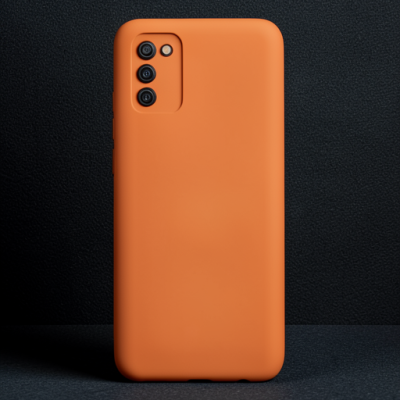 Samsung Galaxy A03s Kılıf Nano İçi Kadife Silikon - Turuncu