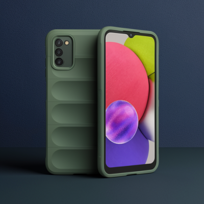 Samsung Galaxy A03s Kılıf Optimum Silikon - Koyu Yeşil