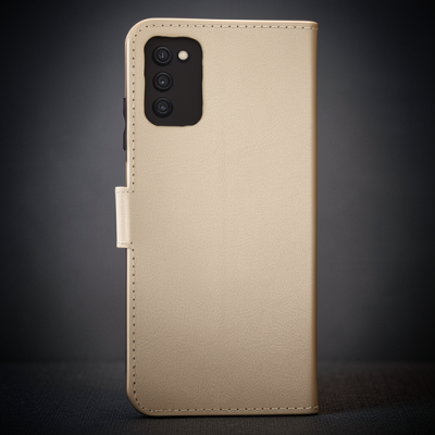 Samsung Galaxy A03s Kılıf Trend S Plus Kapaklı Kılıf - Gold