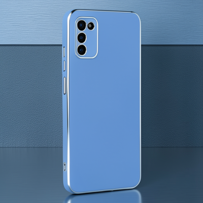 Samsung Galaxy A03s Kılıf Volet Silikon - Mavi