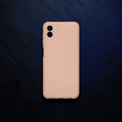 Samsung Galaxy A04 Kılıf Nano İçi Kadife Silikon - Pudra
