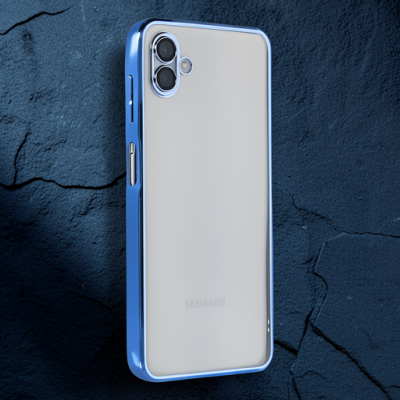 Samsung Galaxy A04 Kılıf Razer Lensli Silikon - Açık Mavi