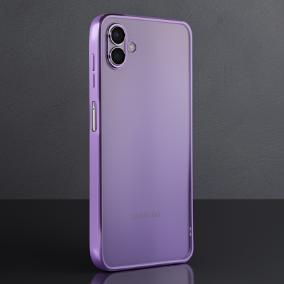 Samsung Galaxy A04 Kılıf Razer Lensli Silikon - Mor