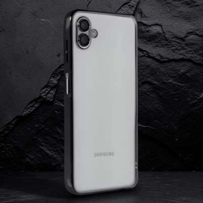 Samsung Galaxy A04 Kılıf Razer Lensli Silikon - Siyah